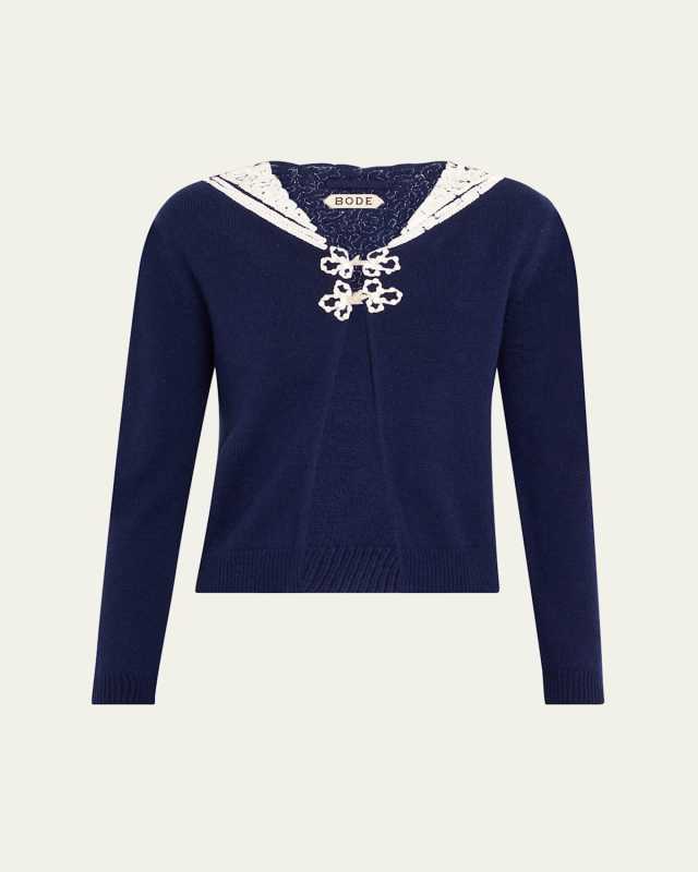 Astoria Sequined Sailor Collar Cardigan